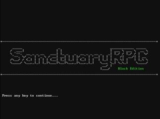 SanctuaryRPG: Black Edition Title Screen
